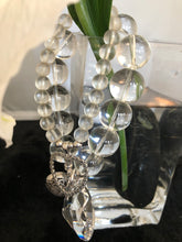 Load image into Gallery viewer, Sterling silver double heart pavé bracelet with Swarovski crystal charm